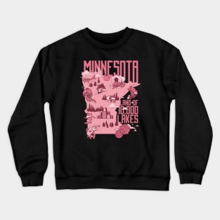 Minnesota Land of 10,000 Lakes // Land of Ten Thousand Lakes Crewneck Sweatshirt